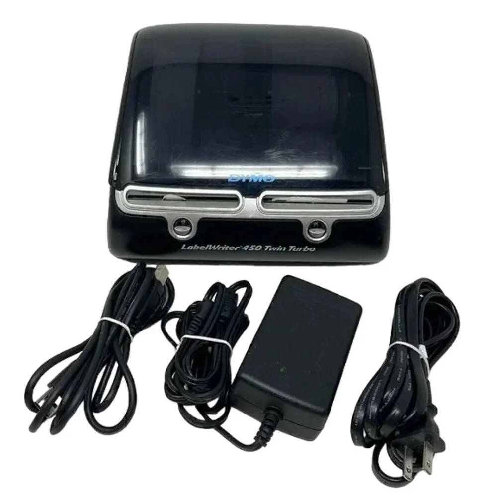 Dymo LabelWriter 450 Twin Turbo Direct Thermal Label Printer w/Cords